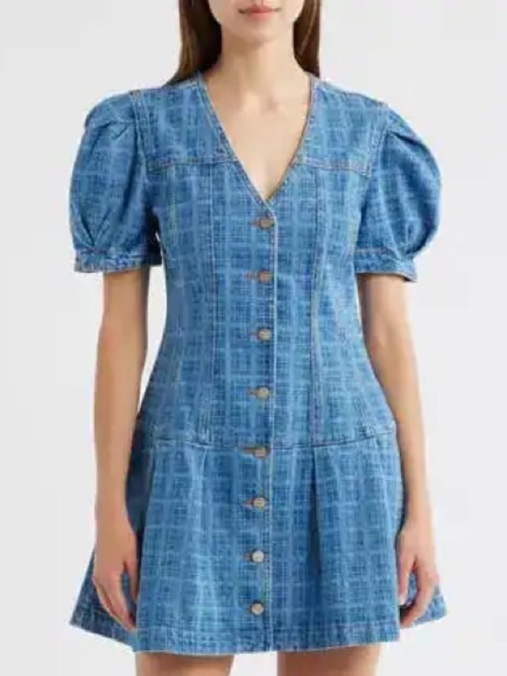 Free People x Damson Madder Adeline Puff-Sleeve Mini Dress